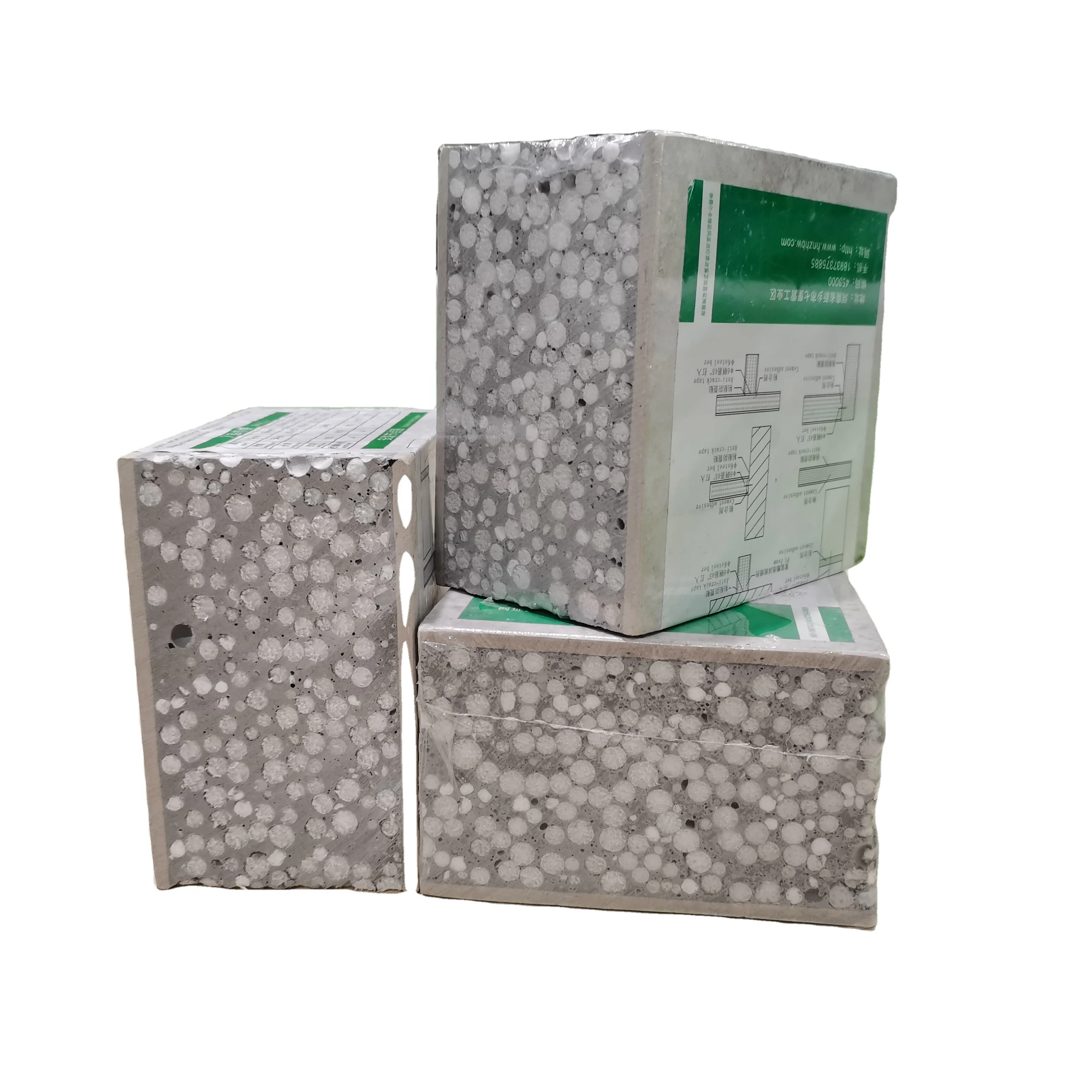 Fireproof Soundproof Insulated Lightweight Foam Concrete Roof Easy Installation Fast Build Wall Fiber Cement EPS Sandwich Panels