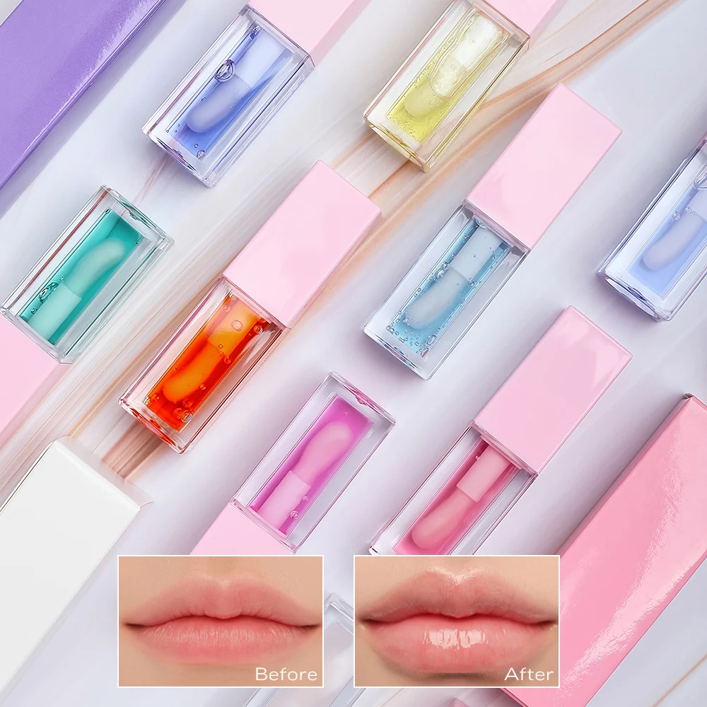 hot selling vegan lip oil fruit flavoring lip gloss long lasting moisturizing lip plumper oil