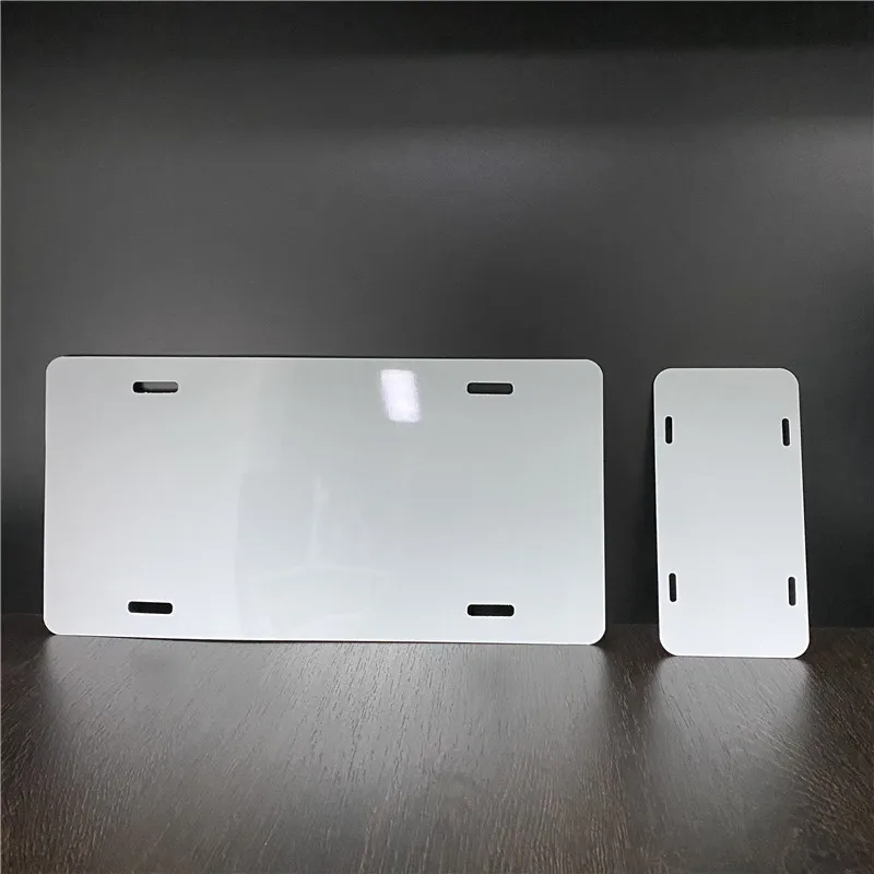 DIY White Blanks Sublimation Aluminum Metal Aluminum License Plate Blanks For Dye Sublimation Heat Press
