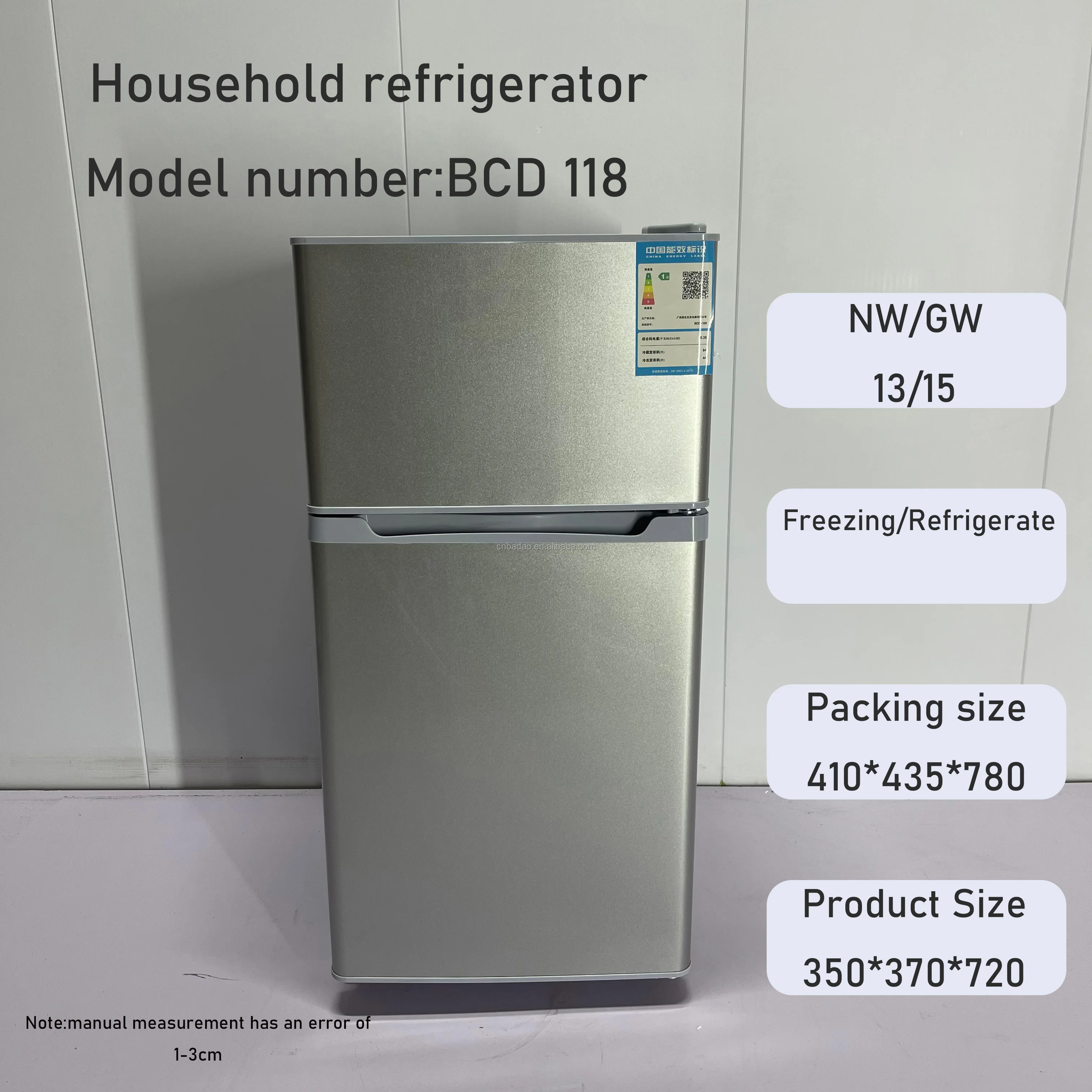 118L Custom Model Single temperature Compact Refrigerator American Fridge Household Smart Refrigerator