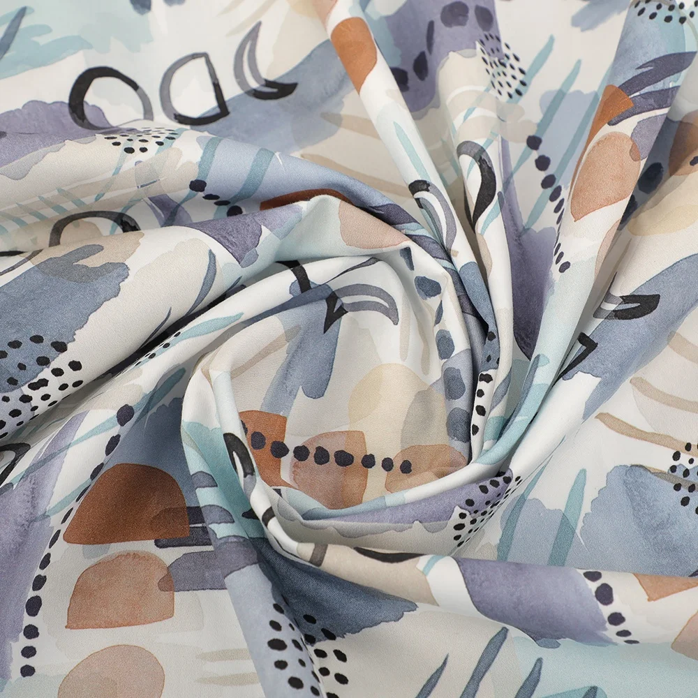 Soft digital printing custom printed 100% cotton satin liberty London fabric