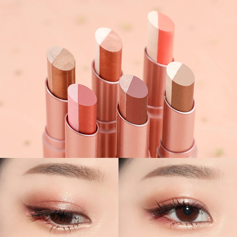 Custom eyeshadow stick oem makeup waterproof fast makeup lazy eyeshadow eyeshadow private label