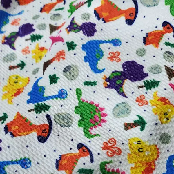 
No moq digital printed polyester print liverpool knitting bullet fabric for kids bowknot 