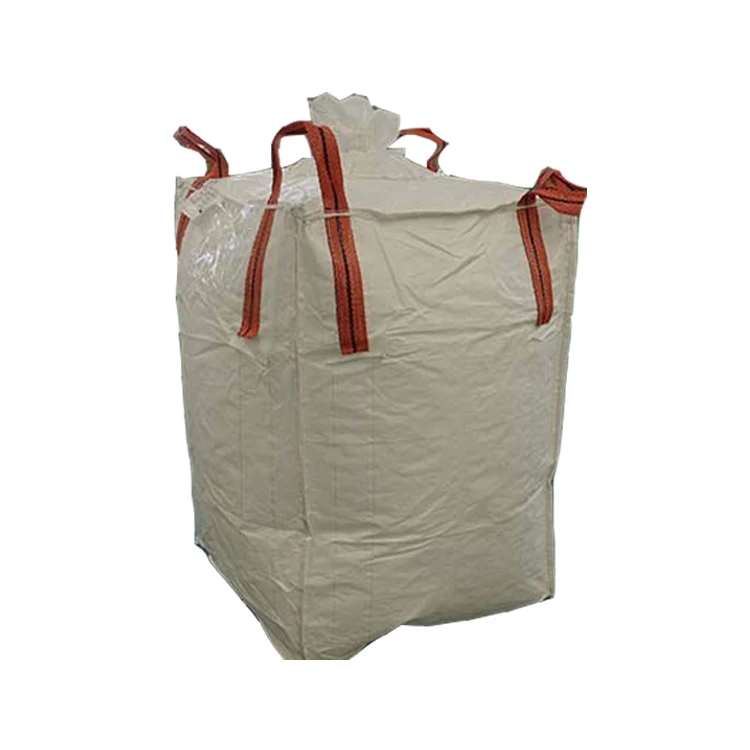 EGP Jumbo Bag Big Bags Scrap PP 500kg 1000kg Top White Skirt Cross Flat Color Printing Feature Weight Bottom Loop Safety Materia