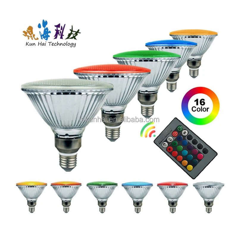 RGB color adjustable light 16 colors intelligent remote control LED PAR20 PAR30 PAR38 spotlights KH-OSR-RGB