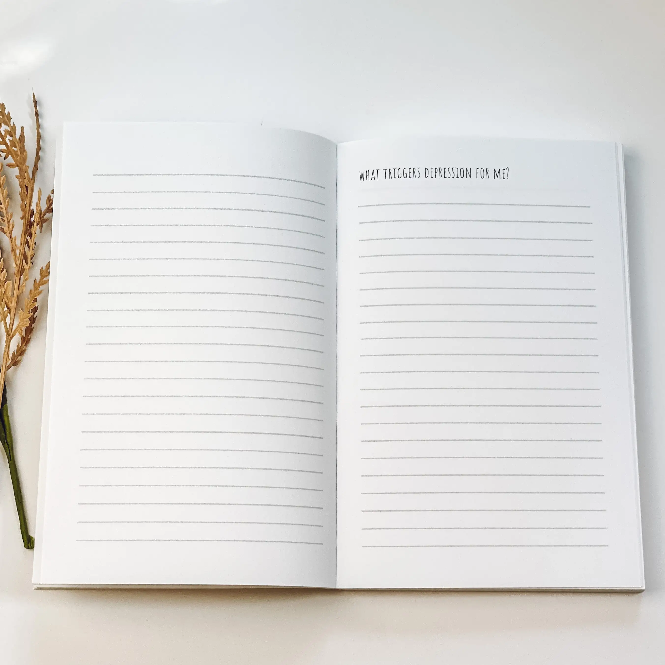 LABON Eco Friendly Guided Self Care Stress Anxiety Relief Therapy Mental Health Mindfulness Journal With Prompts