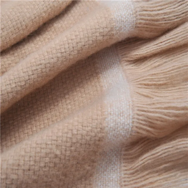 780g wholesale wool blanket shawls luxury eco-friendly winter tartan super cozy woven tapestry 140*170