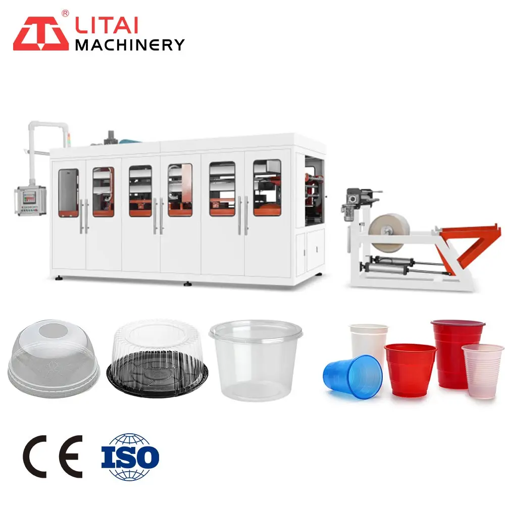 China Fully Automatic Small Scale Machine For Gelly Cup Forming Machine Plastic Sheet Thermoforming Machine