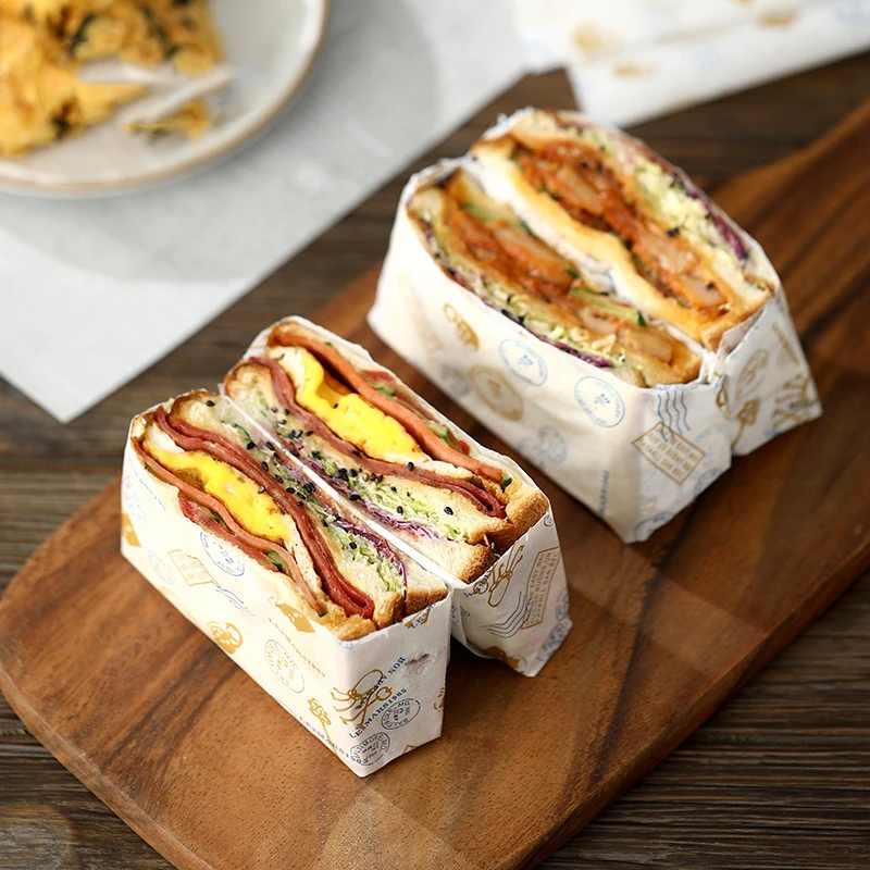 Food Wrap Paper Grease Resistant Tray Liners Waterproof Wrapping Tissue Food Picnic Paper for Hamburger Sandwich Food Basket