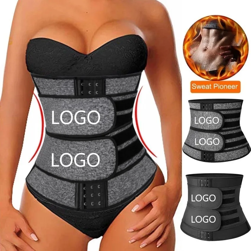
Slim Custom Neoprene Waist Trainer Trimmers Latex Sweet Corset Belly Support Women Shaper Logo Belt Elastic Band Sweat workout 