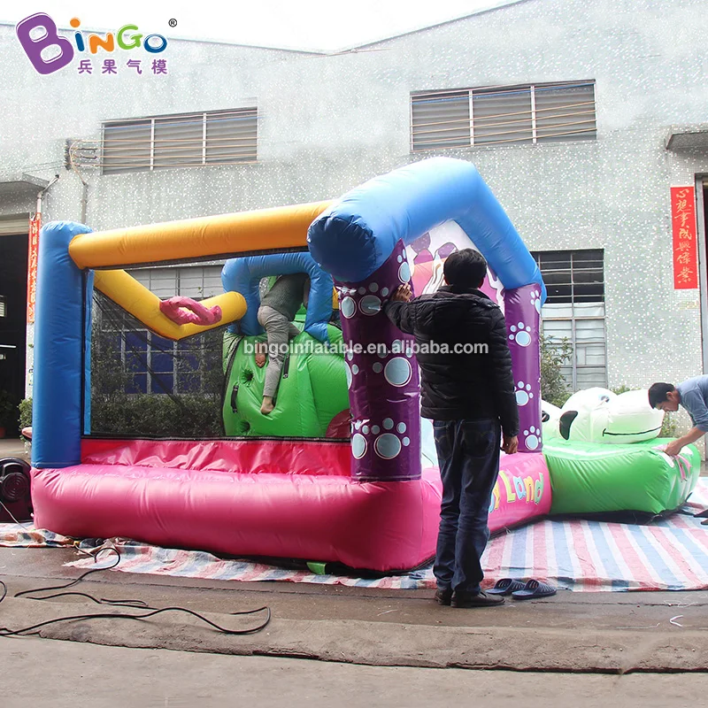 Factory Direct Inflatable Trampoline Outdoor Dog Head Jumping Castle Inflatable Bouncer Slide Bounce House For Kids