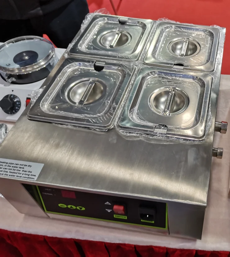 Электрочайник для шоколада, кухонная столешница с подогревом, с четырьмя емкостями