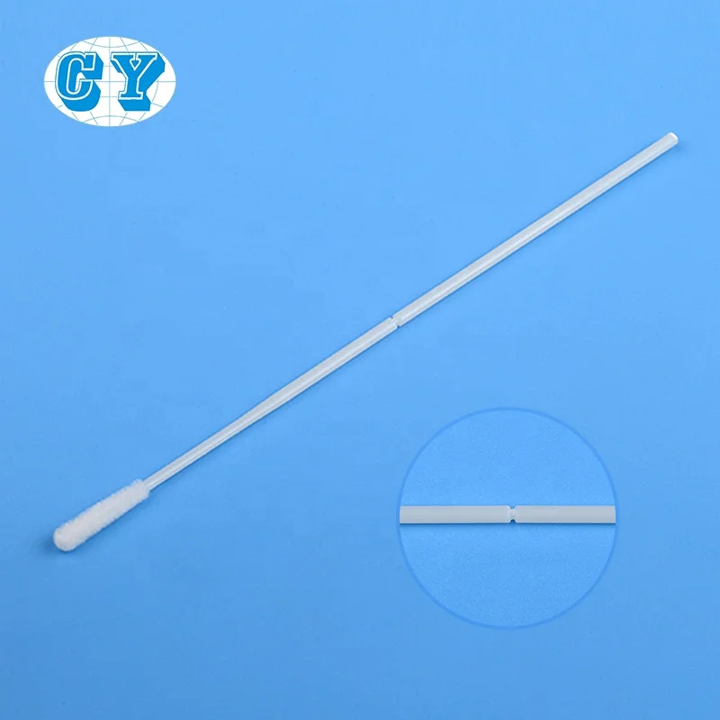 China swab supplier disposable sterile clinical diagnostic kit medical genetic Testing sample collection oral flocked swab