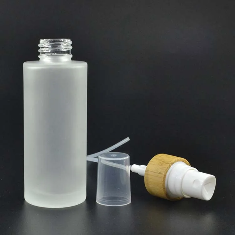 luxury skincare packaging cosmetic pump glass bottle 100ml 120ml 150ml  Makeup Lotion glass pump bottle