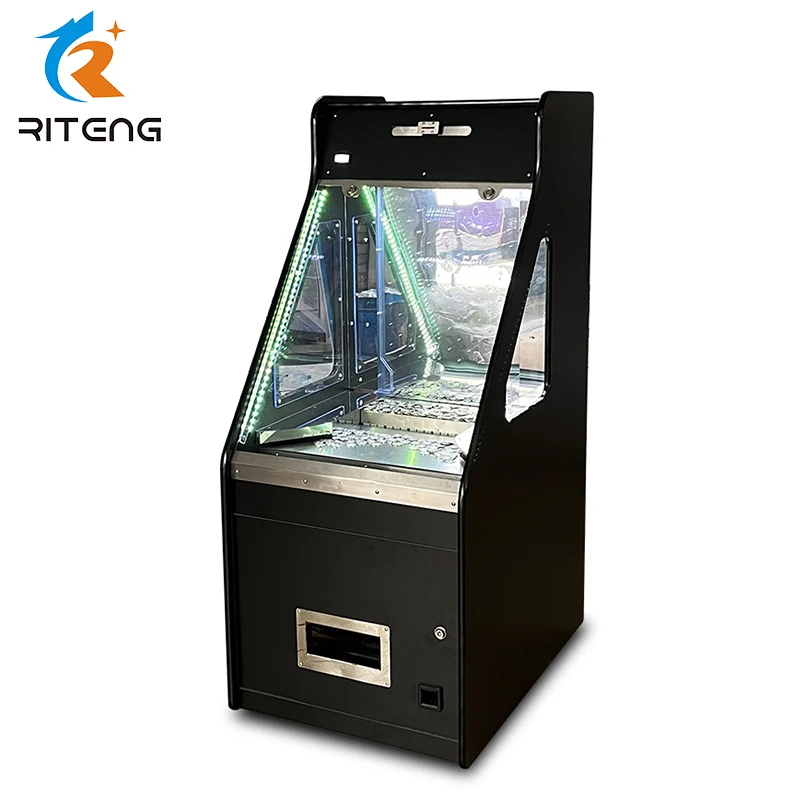 Riteng Malaysia Hot Sale Metal Adult Coin Pusher Vending Game Machine Plastic Token With Ticket Dispenser For Sale Trade