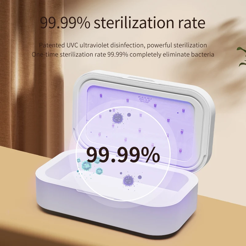 UV Light Cordless Nail Clean Sterilizer Box Manicure Tool Tweezer,Nipper,Nail Drill Bits Disinfection Box