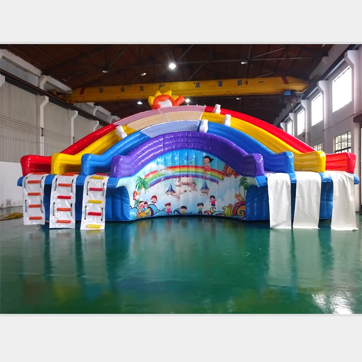 2021 Professional Inflatable Water Slide for Children & Adults Colorful Water Slide Made of 0.9mm PVC Tarpaulin
