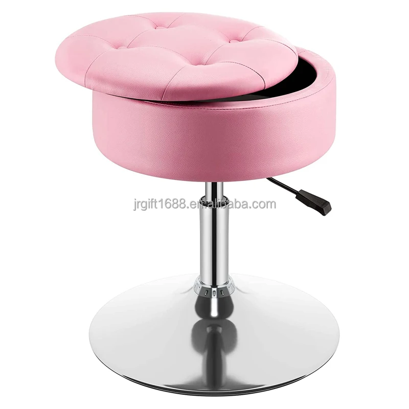 Custom Size Hot Sale Makeup Chairs Adjustable Height Round Stool Revolving Chair