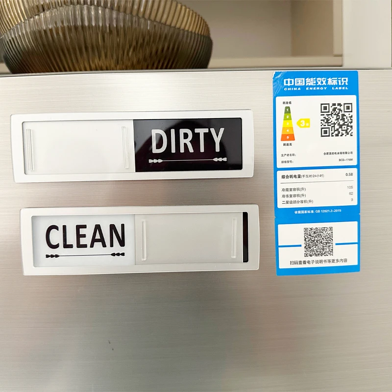 Dishwasher Magnet Clean Dirty Sign Strong Magnet 3M Adhesive Options Indicator Dishwasher Sign For Kitchen Organization