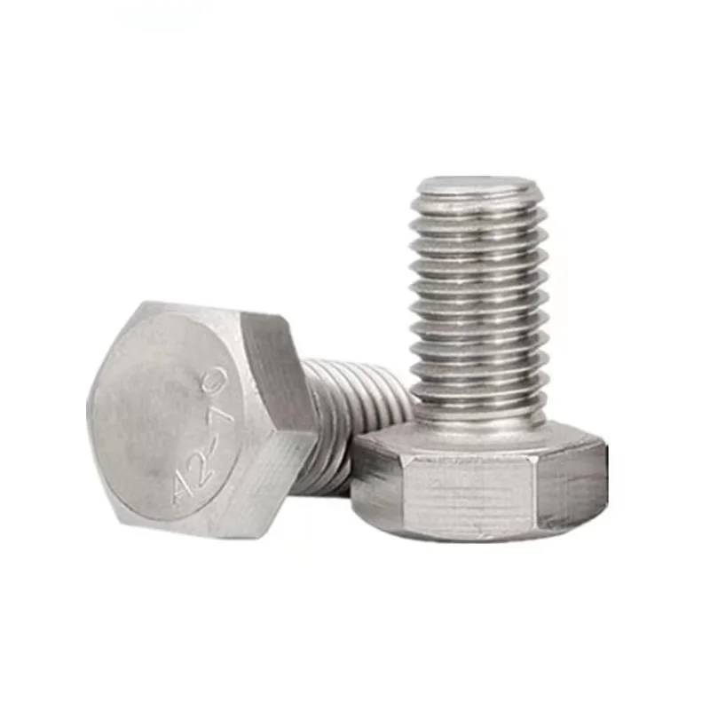 DIN933 M2 M3 M4 M5 M6 M8 Stainless Steel A2 Hex Head Bolts Full Thread Fasteners Manufacturers Hex Bolt For Machine