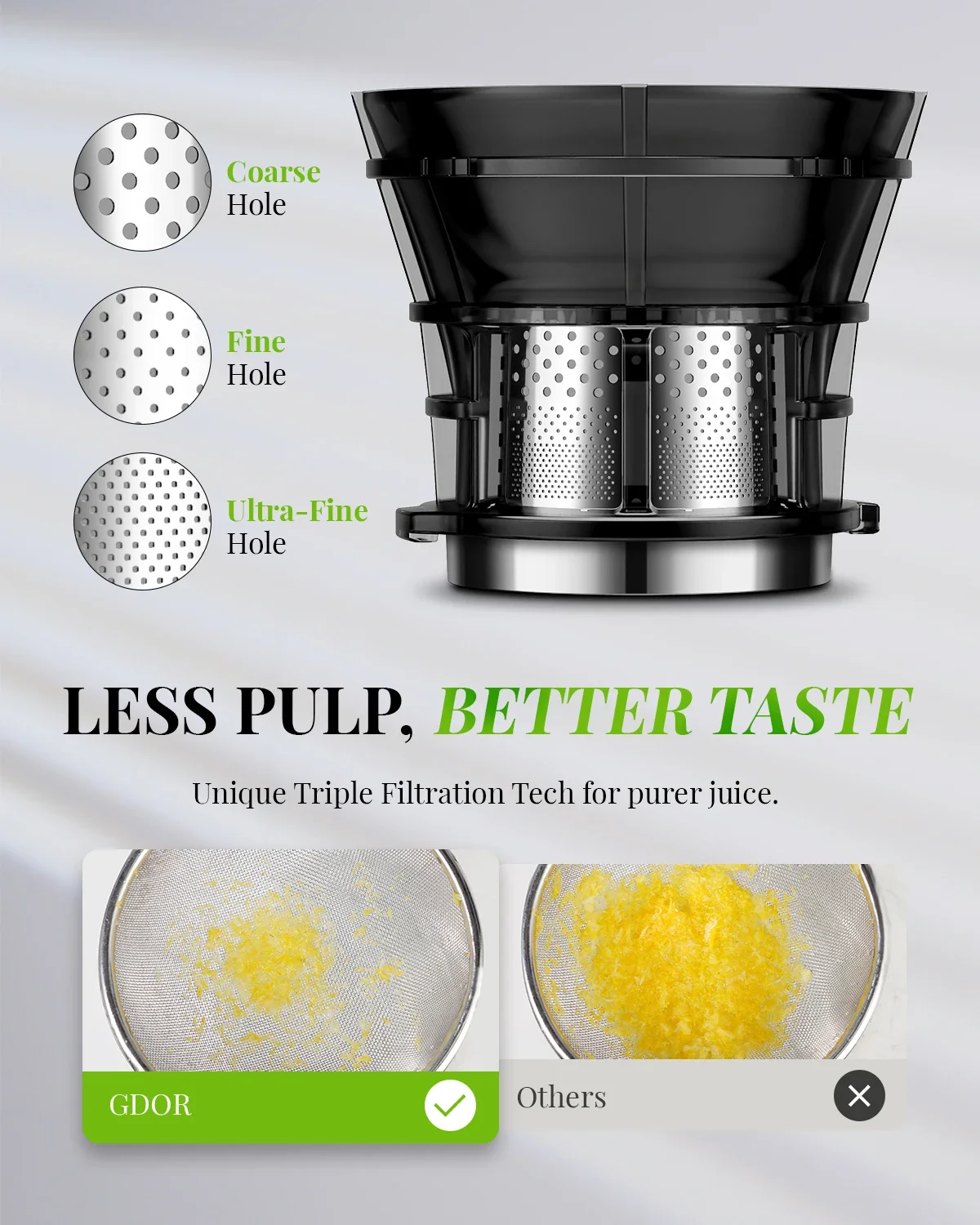 Hot Sale Cold Press Juice Extractor Reverse Function Easy to Clean High Quality Powerful Juicer Machine