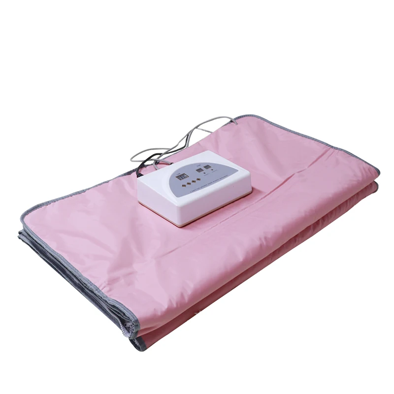 Guangyang Beauty infrared sauna blanket 2 zone weight loss detox with sleeve sauna blanket for slimming