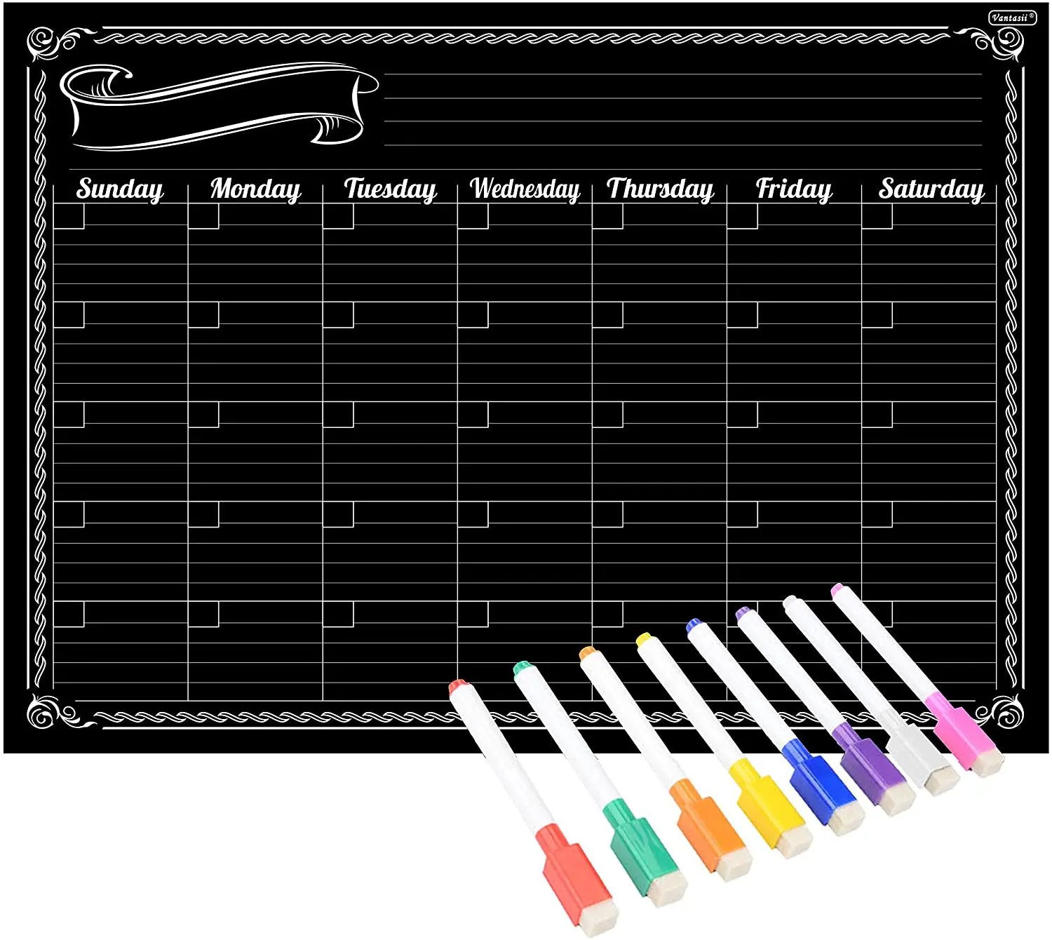 2023 Magnetic Fridge Planner Dry Erase Whiteboard Monthly Calendar Magnet for Kitchen Fridge
