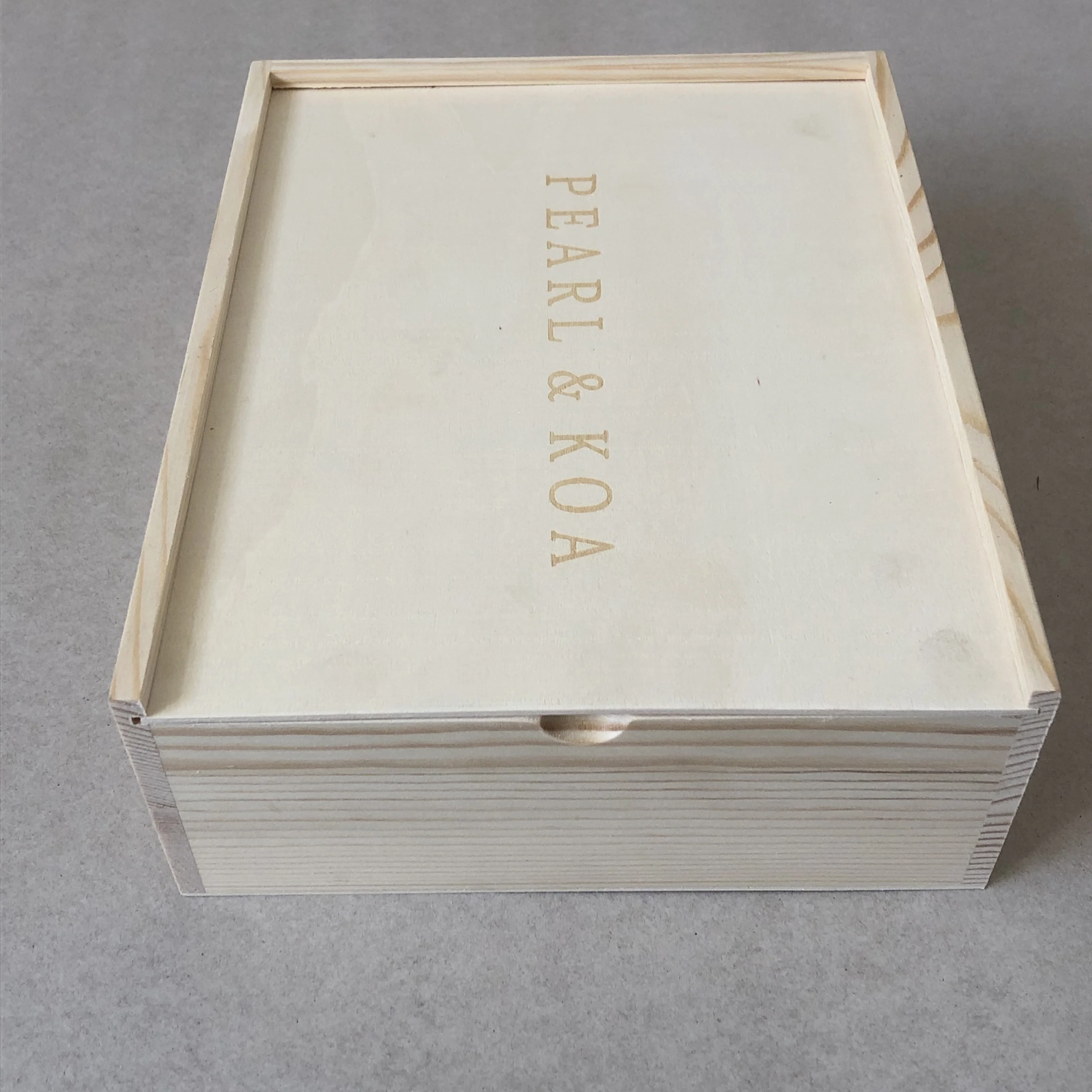Natural pine wood drawer gift boxes wooden wine boxes