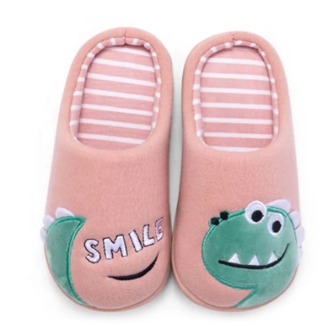 Cotton Shoes Kids Dinosaur Slippers Boys And Girls Baby Cute Cartoon Warm Shoes Boys Girls Thickening Children Washable Slippers