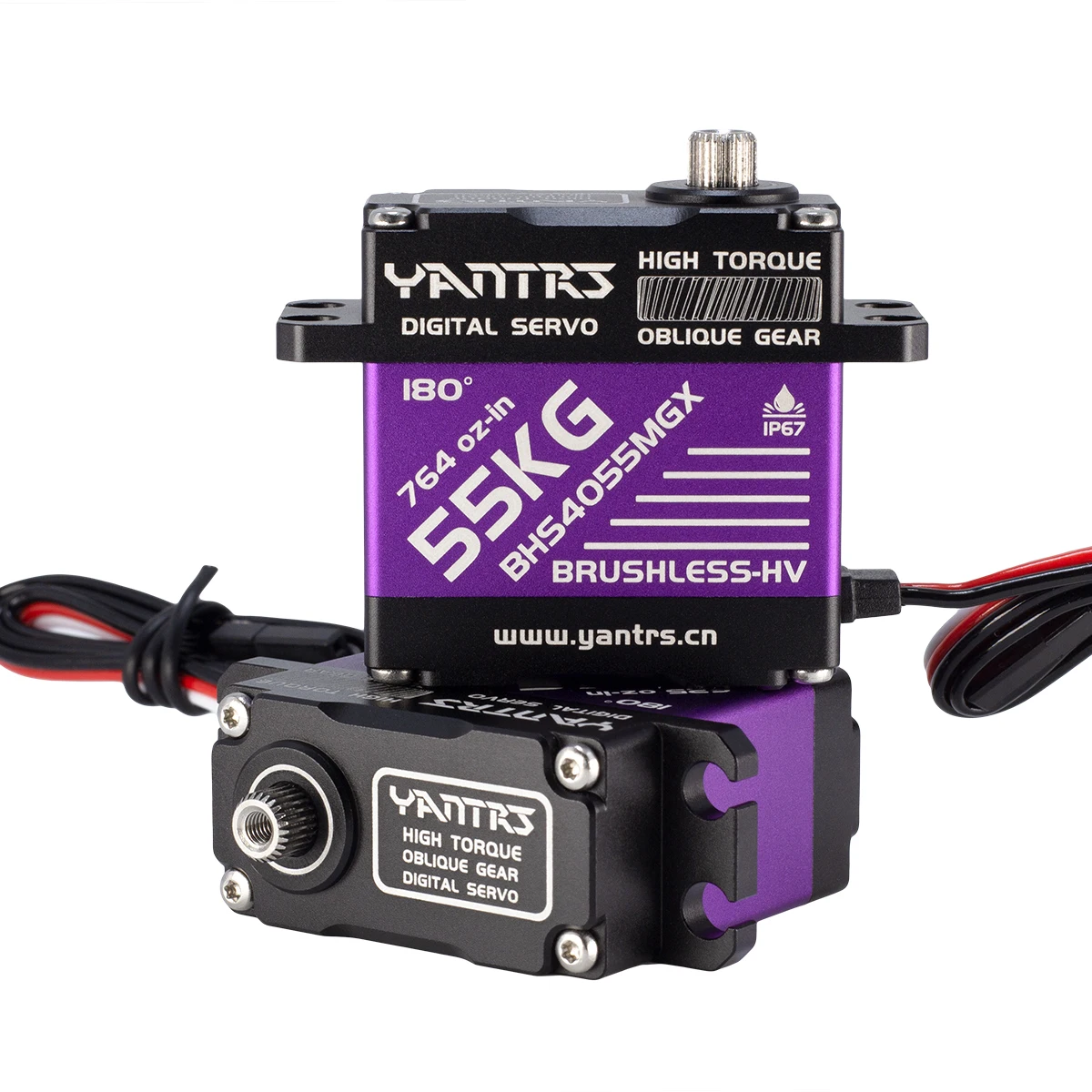 YANTRS Новый 55 кг бесщеточный серводвигатель, высокий крутящий момент 8,4 HV IP67 Стандарт Водонепроницаемый RC сервопривод сталь скошенная передача алюминиевый корпус