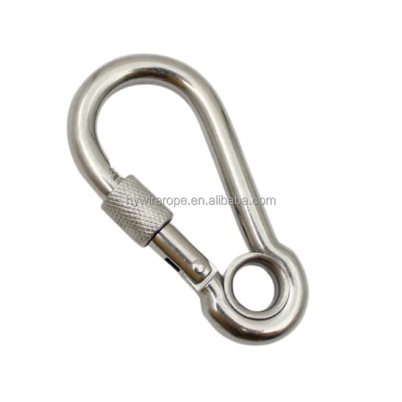 Wholesale outdoor rock climbing hanging buckle sling accessories hardware rigging 304 stainless steel carabiner safety buckle