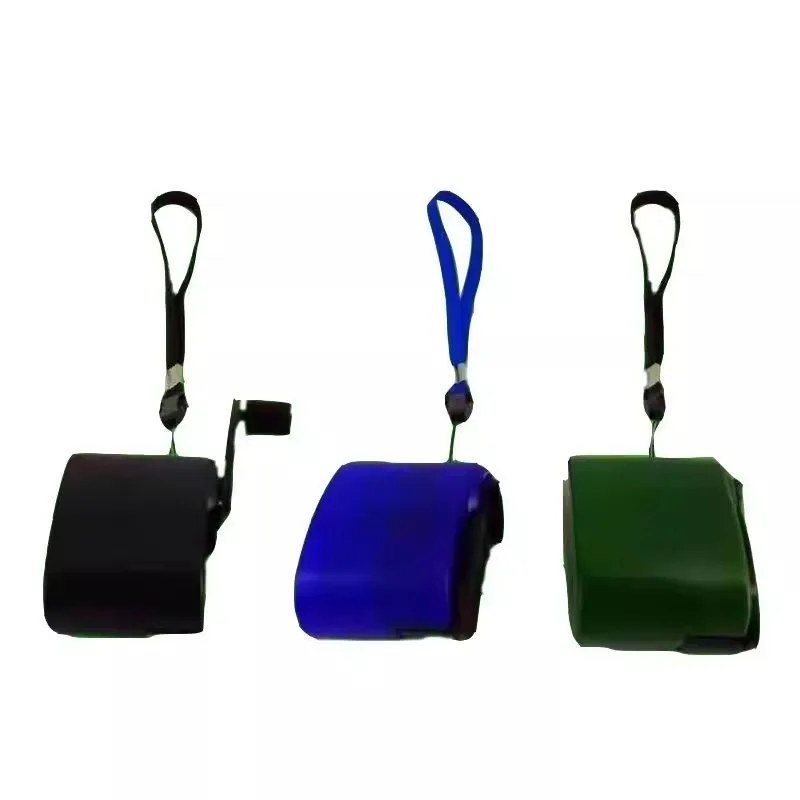Hand-cranked mini power bank generator flashlight outdoor emergency solar charging mobile phone charger artifact