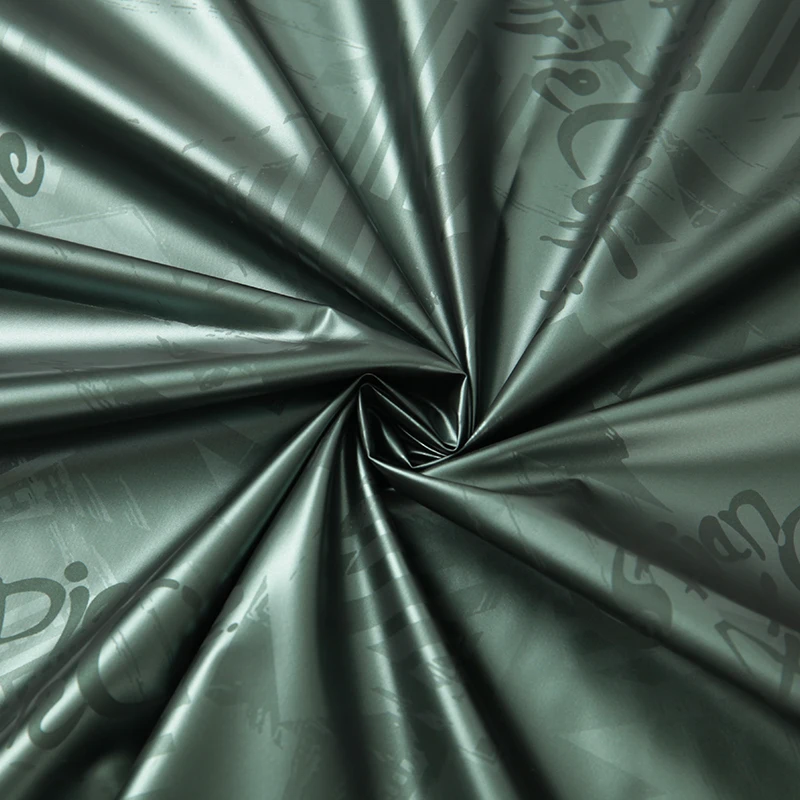 100% polyester  scrambled letters 300T pongee waterproof lining laminated fabric for jacket