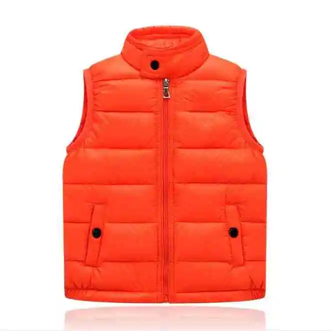 Осенне-зимний пуховой жилет для девочек, уличный теплый жилет, детская одежда в европейском и американском стиле, оптовая продажа