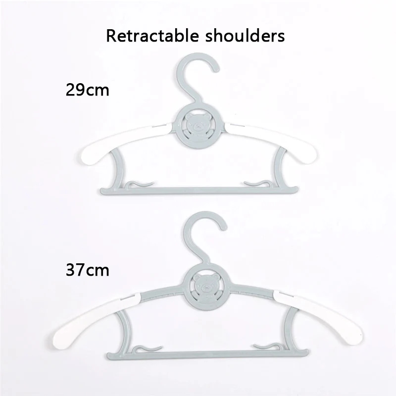 Wholesale Retail Retractable Clotheslines Baby Hanger Children Clothes Drying Cartoon Design Hangers Or Kids Dress Display