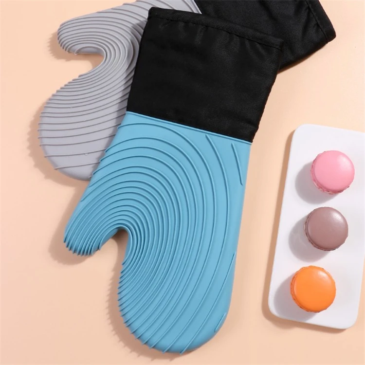 Kitchen Thick Heat-resistant Baking BBQ Glove Sets Extreme Heat Resistant Custom Oven Gloves Silicone