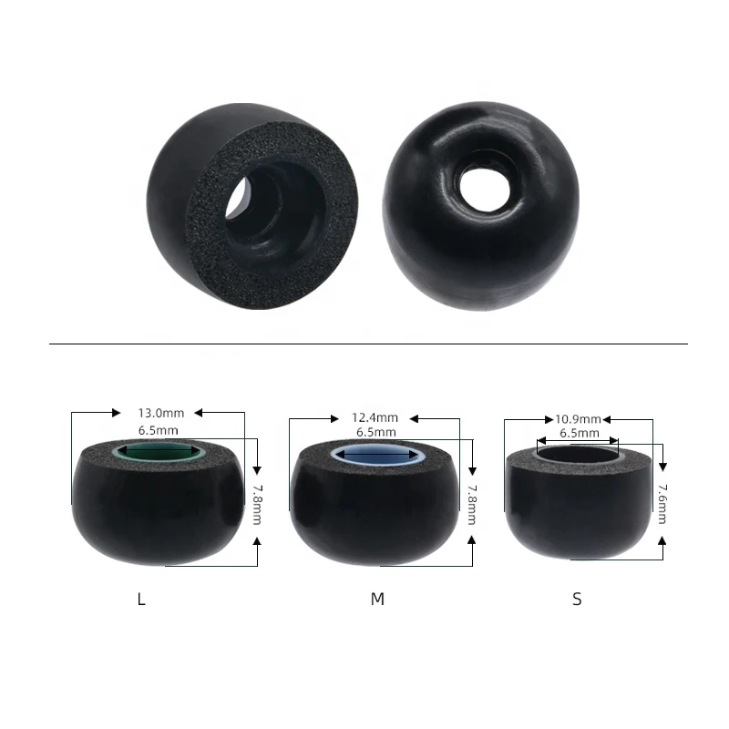 Amazon Hot Memory Foam Earphone Tips for TWS Earphone Soft Silicone Sponge Earbud Tips for Jabra ear tips for iPhone Airpods Pro