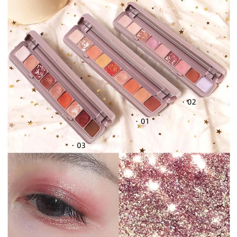 Private Label OEM Custom 9 Shades Plastic High Pigmented Vegan Makeup Cosmetics Eyeshadow Palette