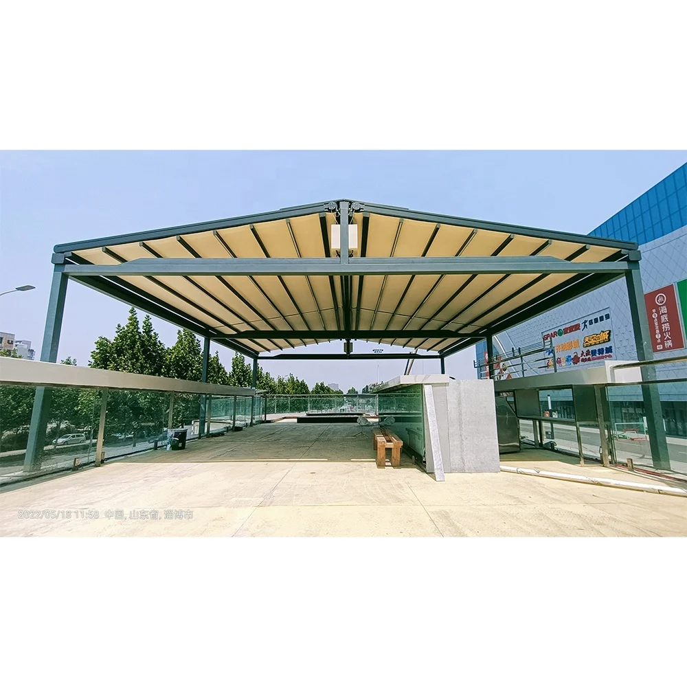 Retractable Roof Pergolas Double Retractable Outdoor Tent Awning