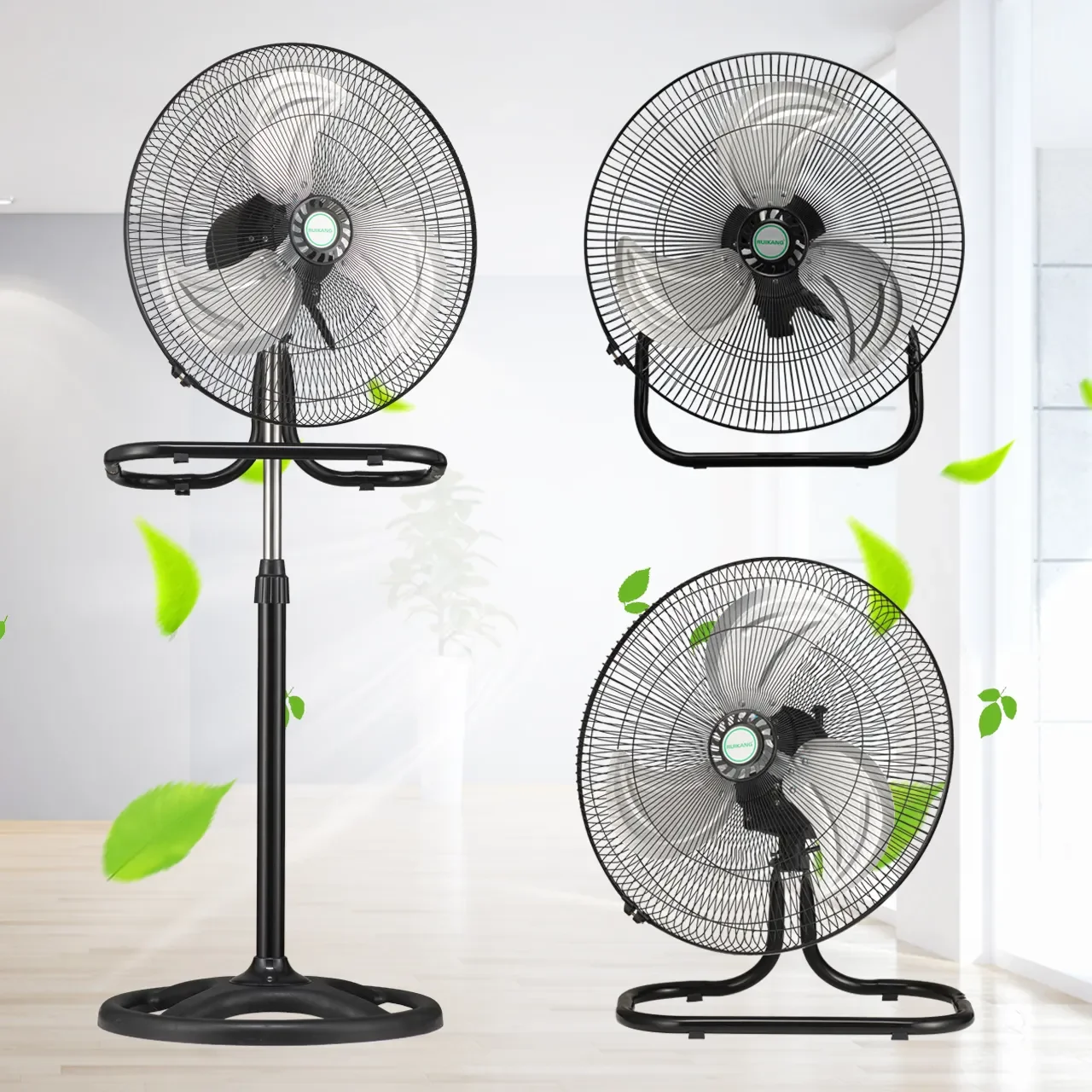 3 IN 1 Floor Fan 18 inch Stand Fans AC Motor Low Price Auto Shaking Head Cheap Stand/ Wall/Floor Industrial Fan Home Room