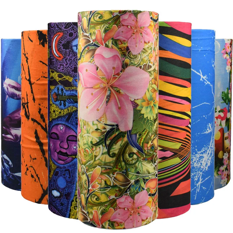 Customized Logo Printed Magic Scarf Multi Function Magic Scarf Seamless Tube Bandana