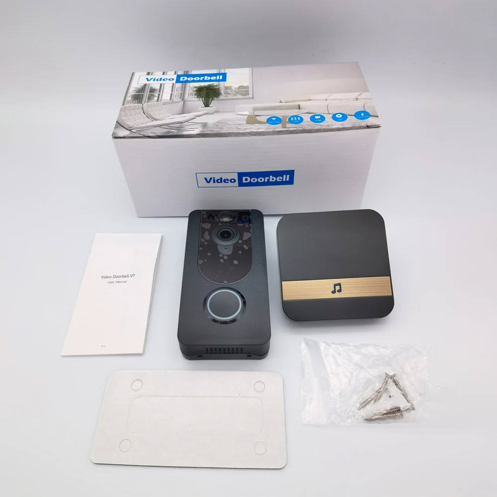 RTS 2021 Upgraded Wireless WIFI Ring Video Doorbell Chime Monitor Smart  Doorbells Waterproof Camera Dingdong intercom 1080P