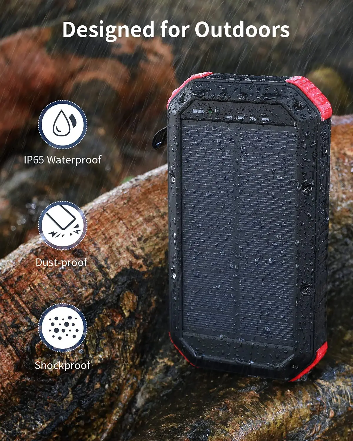 water proof solar pannel battery lithium powered led light super capacitor advertising wirless power bank fba with flash light