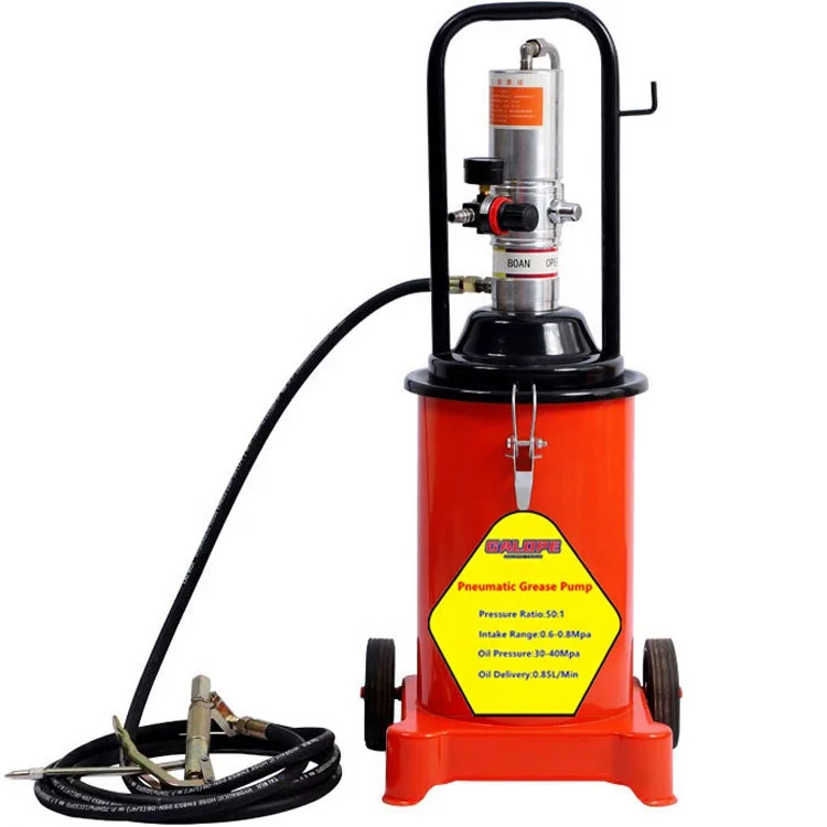 12L Bucket 3 Gallon Automatic/ Auto High Pressure Air Operated Grease Lubricator Pneumatic Grease Gun Pumps Air Grease Pump