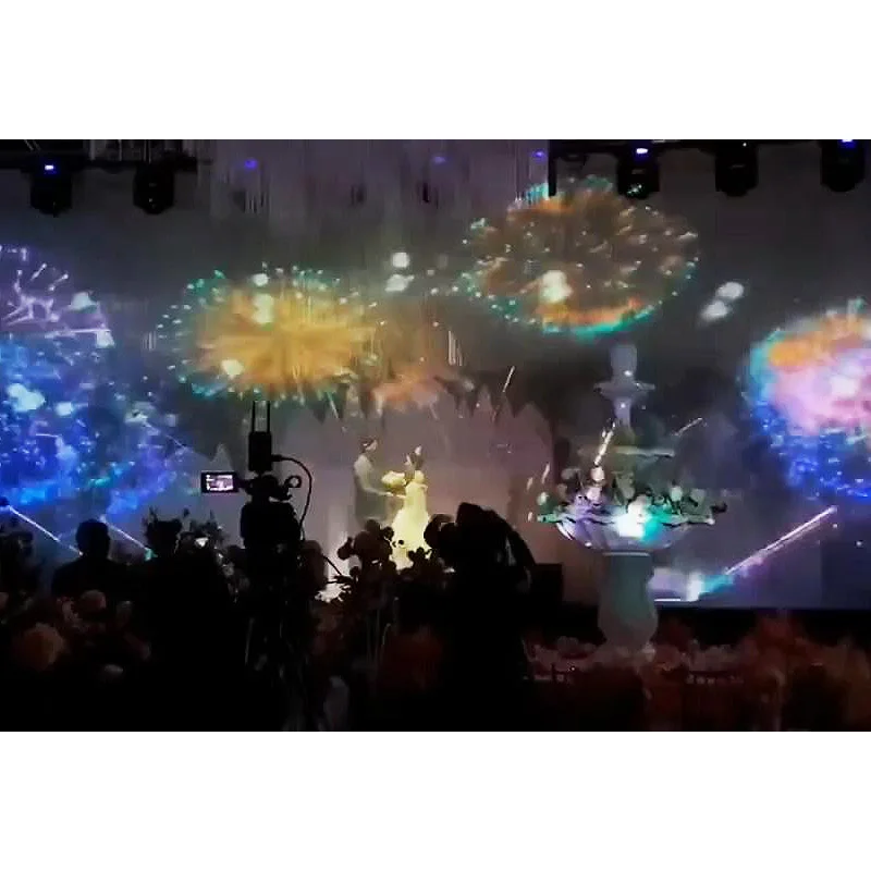 large projection mesh screen 3D holographic mesh screen 360 degrees mesh projection 360 degrees for show
