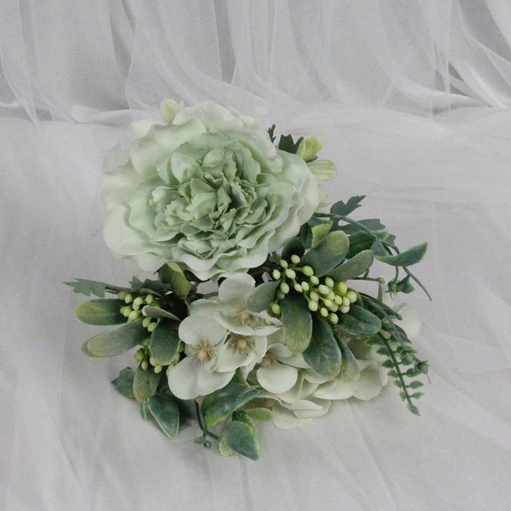 Lusiaflower Silk flowers dusty blue peony wholesale for home and shop decoration