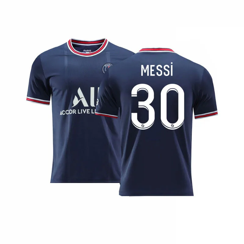 2021 Custom Paris Jersey new home and away stadium No. 30 messinemar adult 3D digital printed Soccer Messi  Jersey