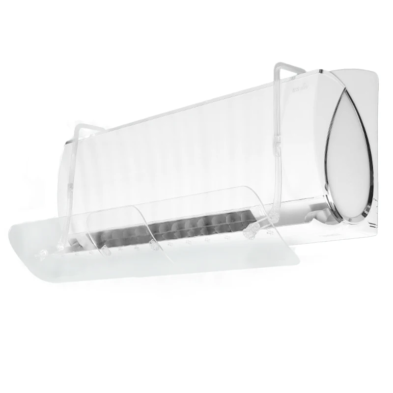 Adjustable retractable transparent air conditioner windshield free installation wind deflector  for air conditioner