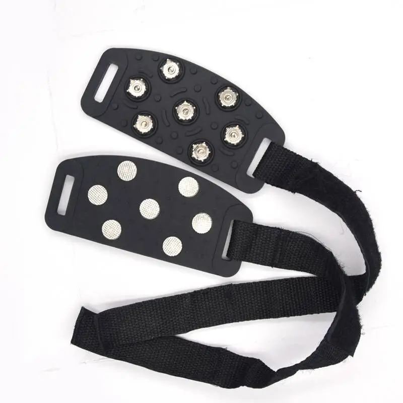 Ice Snow Grips 1 Pair Outdoor Simple Silicone Anti-Slip 5-Teeth 7-Teeth Claw Shoe Grip Cover Spike Crampon Cleat Attaches Black