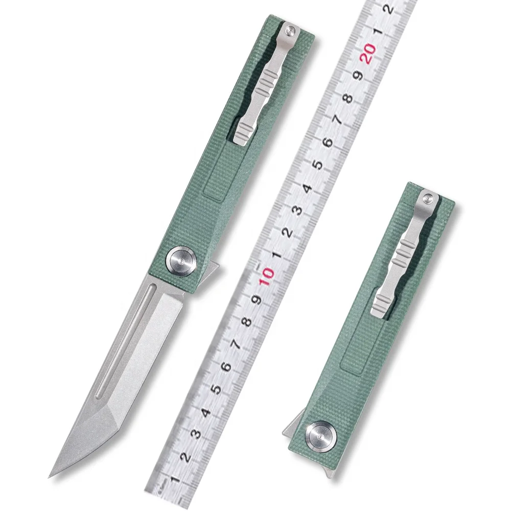 EDC Outdoor Multi Function Tool Small Pocket Knife Damast VG10 Steel Sandwashing Blade Knives For Hunting